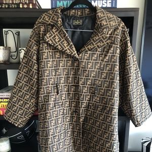 Vintage Woman’s/Man’s Fendi FF Rain Jacket Sz 52 L Roma Rare